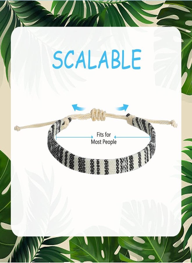 Mannikesi 12pcs Surfer Beach Bracelet Set Men and Women, Bracelets For Men, Handmade Boho Bracelets Jewelry Wrap Bracelets Adjustable, Men'S And Women'S Anklet, String Rope Ankle Bracelet Christmas Gift - Image 3